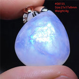 Moonstone Oval Beads Pendant Necklace 925 Sterling Silver Crystal AAAAA