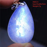 Moonstone Oval Beads Pendant Necklace 925 Sterling Silver Crystal AAAAA