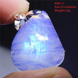 Moonstone Pendant Necklace Clear Beads Oval Crystal Healing