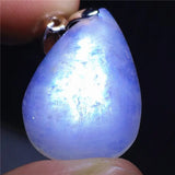 Moonstone Pendant Necklace Clear Beads Oval Crystal Healing
