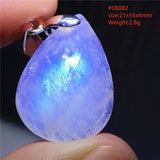Moonstone Pendant Necklace Clear Beads Oval Crystal Healing