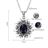 Natural Light Moonstone Pendant Vintage Style S925 Sterling Silver Jewelry