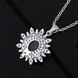 Natural Light Moonstone Pendant Vintage Style S925 Sterling Silver Jewelry