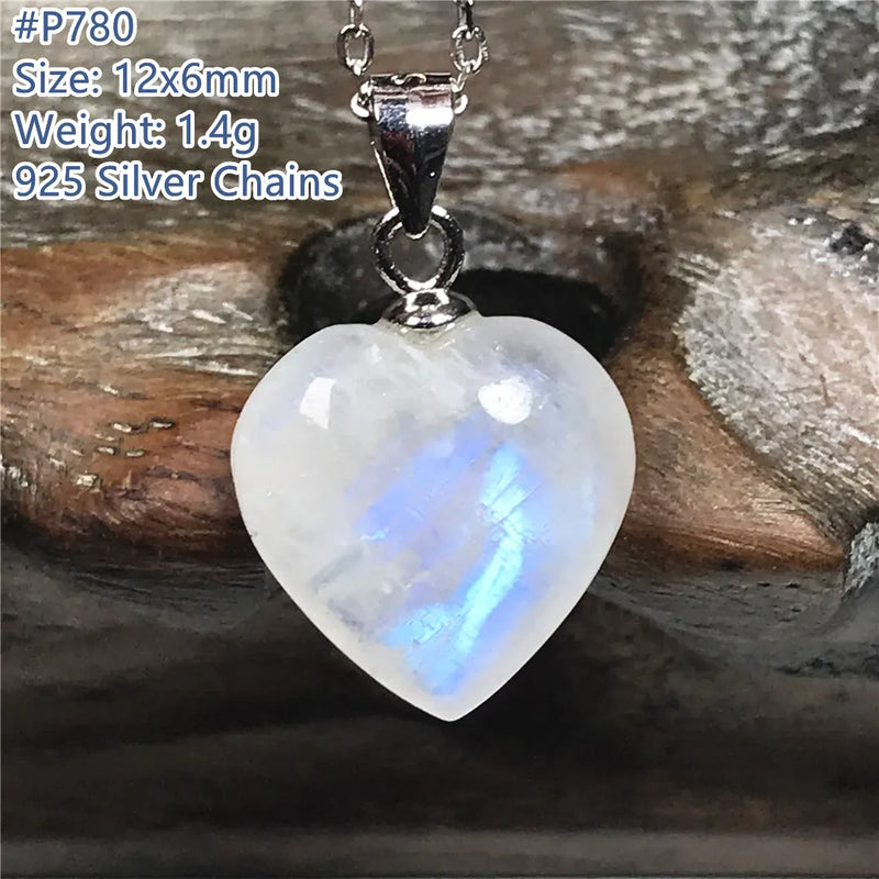 Moonstone Silver Chain Necklace Pendant Jewelry Healing Gift AAAAA