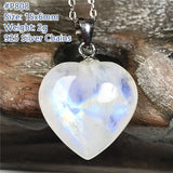 Moonstone Silver Chain Necklace Pendant Jewelry Healing Gift AAAAA