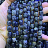 Natural Iolite Beads 15'' DIY Stone Loose Beads Jewelry Making
