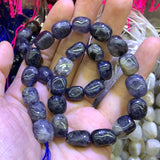 Natural Iolite Beads 15'' DIY Stone Loose Beads Jewelry Making