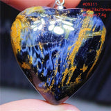 Pietersite Heart Pendant Necklace Cat Eye Love Namibia Jewelry
