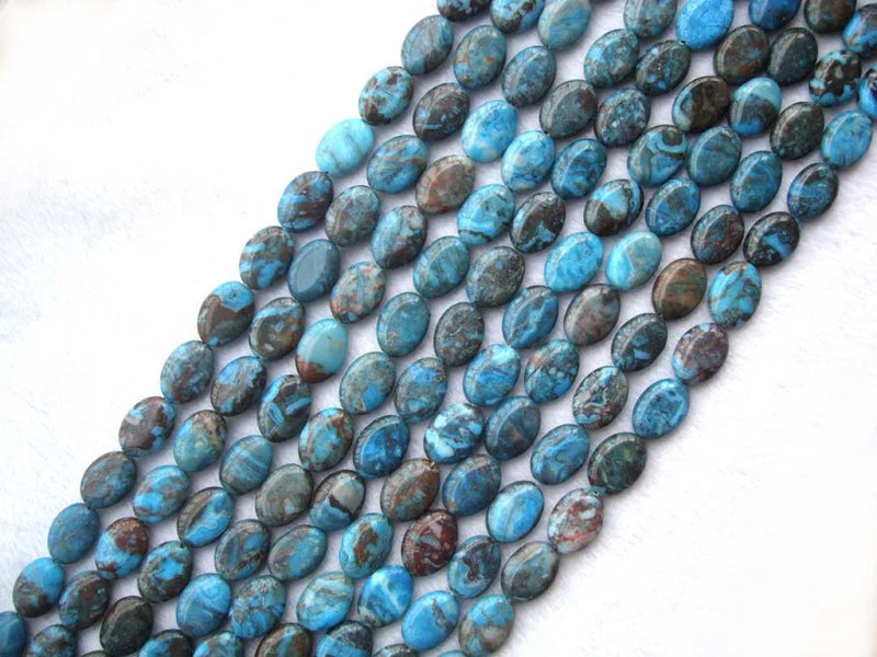 Mexican Crazy Agate Flat Oval Loose Beads 13*18mm for DIY Jewelry Making