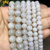 Moonstone Beads Round Spacer Loose Beads 15'' 6/8/10mm