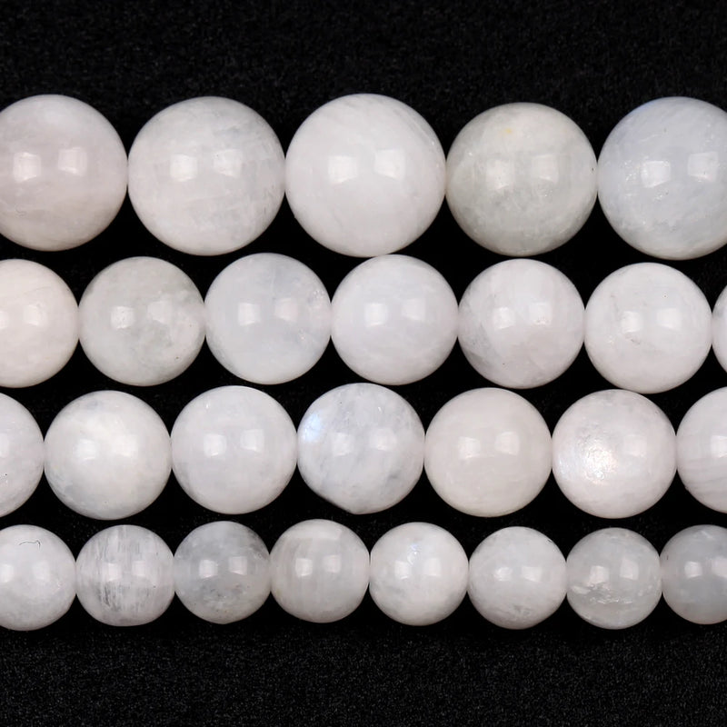 Moonstone Stone Beads Round Loose Spacer for Jewelry Making 6/8/10/12mm