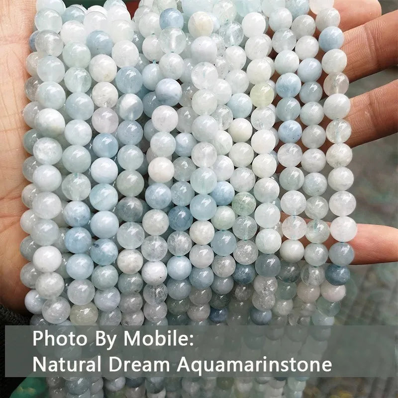 Natural Morganite Aquamarine Beads 6mm 8mm DIY Accessory For Jewelry Making