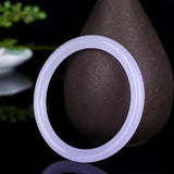 Natural Purple Hand Carved Round Jade Bracelet Boutique Jewelry