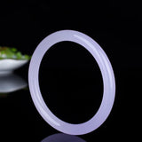 Natural Purple Hand Carved Round Jade Bracelet Boutique Jewelry