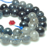 Rutilated Quartz Smooth Round Beads for Bracelet Making