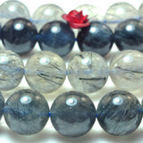 Rutilated Quartz Smooth Round Beads for Bracelet Making