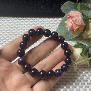 10mm Sand Beads Women's Jade Bracelet for Luck and Protection