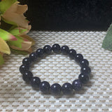 10mm Sand Beads Women's Jade Bracelet for Luck and Protection