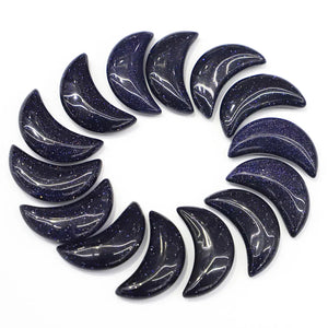 Sand Stone Moon Gemstone Home Decor Craft Gift Pendant Necklace 12Pcs