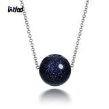 Sandstone Pendant 925 Silver Necklace Women Jewelry