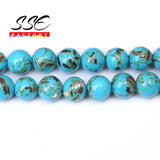 Howlite Turquoise Stone Beads for Jewelry Making 15''
