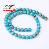 Howlite Turquoise Stone Beads for Jewelry Making 15''