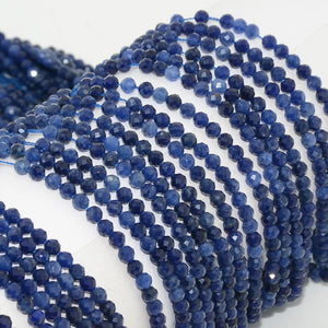 Sodalite Faceted Round Beads 3.2mm