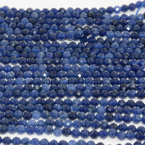 Sodalite Faceted Round Beads 3.2mm