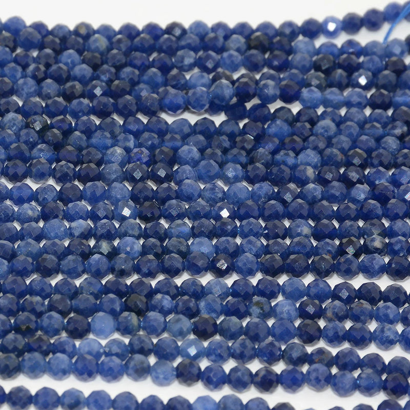 Sodalite Faceted Round Beads 3.2mm