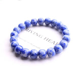 Sodalite Jade Barrel Beads Bracelet 10mm Gemstone Women Men