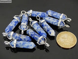 Natural Hexagonal Pointed Healing Reiki Chakra Pendant Beads Necklace Earrings
