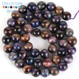 Starry Sky Tiger Eyes Stone Round Beads 6-10mm for Jewelry Making