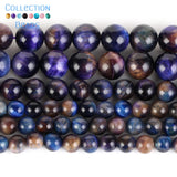 Starry Sky Tiger Eyes Stone Round Beads 6-10mm for Jewelry Making