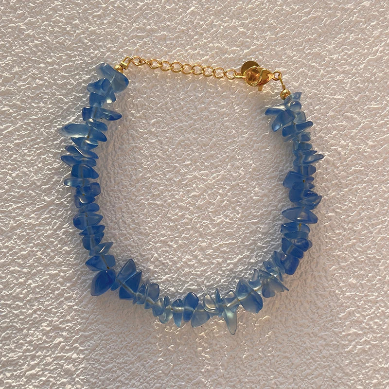 Stone Bead Bracelet Braided Fine Jewelry Gift