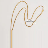 Stone Pendant Necklace Plated Tassels Slid Chain Stone Necklace