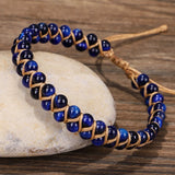 Tiger Eye Bracelet Braided Cuff Bracelet For Women