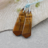 Natural Tiger Eye Earrings Bead 32X10X4mm
