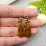 Natural Tiger Eye Earrings Bead 32X10X4mm