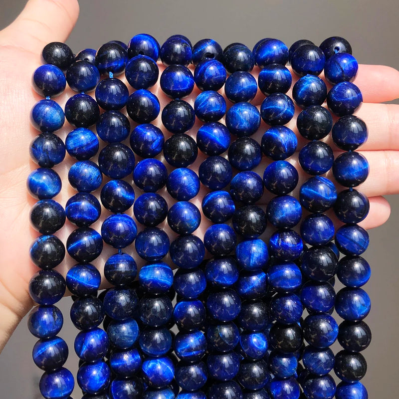Tiger Eye Stone Beads Round Beads 15in Pick Size 6.8.10.12mm Diy Bracelet
