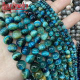 Tiger Eye Stone Beads Round Loose Beads 4-12mm For Jewelry Making