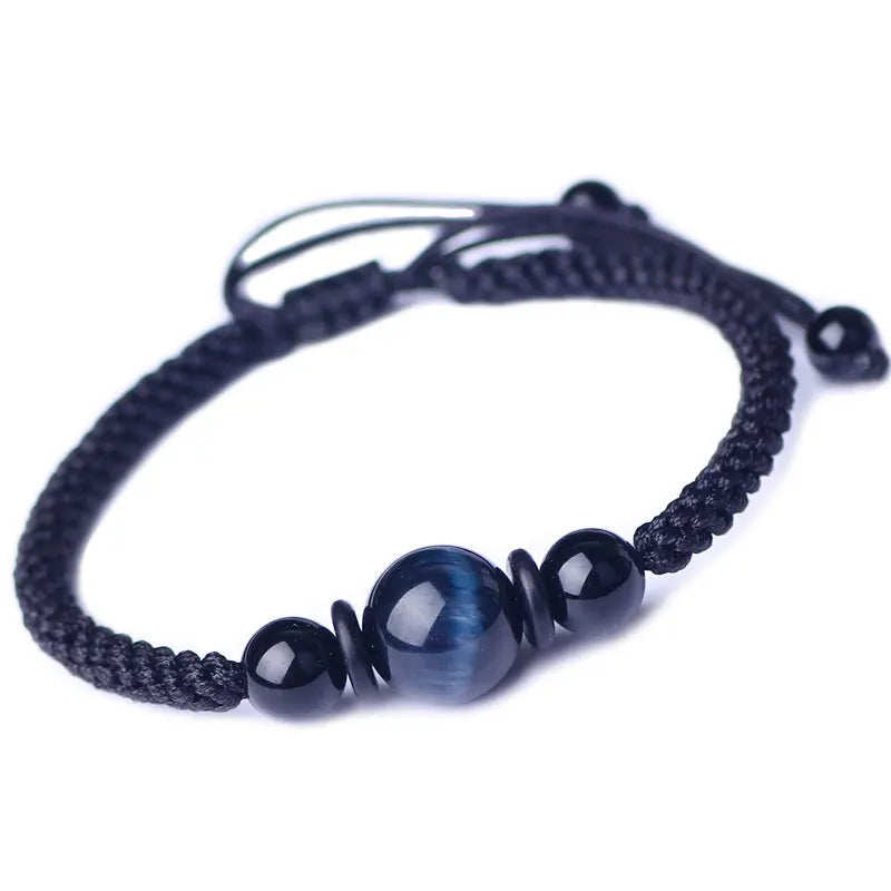 Tiger's Eye Stone Beaded Bracelet Lucky Rope Jewelry