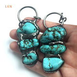 Natural Turquoise Pendant Aqua Gemstone Pendant Boho Stone Necklace