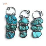 Natural Turquoise Pendant Aqua Gemstone Pendant Boho Stone Necklace
