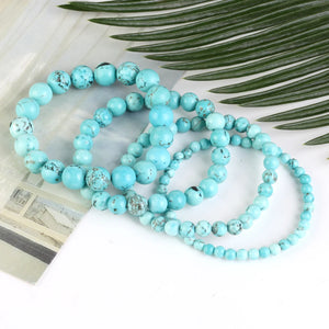 Natural Turquoise Stone Bracelet Beads Jewelry Gift Men Magnetic Protection