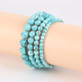 Natural Turquoise Stone Bracelet Beads Jewelry Gift Men Magnetic Protection
