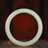 Hand Carved Wide Jade Bracelet Boutique Jewelry Gift