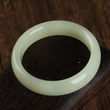 Hand Carved Wide Jade Bracelet Boutique Jewelry Gift