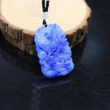 Natural Jade Dragon Pendant Necklace Chinese Hand-Carved Charm Jewelry