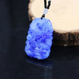 Jade Dragon Pendant Necklace Hand-Carved Chinese Charm Jewelry