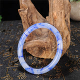 Jade Round Bangle Bracelet Jadeite Carved Charm Amulet for Women Men